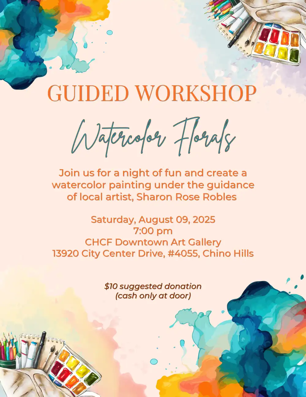 Guided Workshop: Watercolor Florals